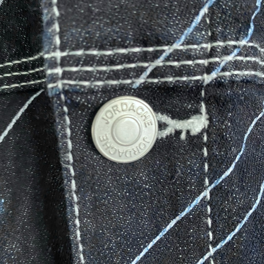 Jordache RINSE DIAGONAL LOGO PRINT SHRUNKEN JACKET - Picture 10 of 14